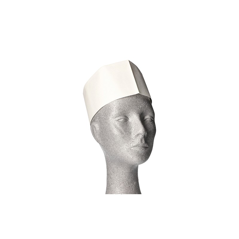Furażerka czapeczka z bibuły biała 28 cm 100 szt - 1