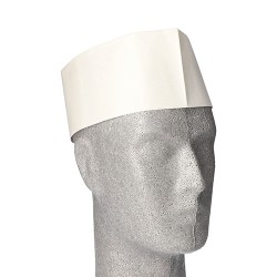 Furażerka czapeczka z bibuły biała 28 cm 100 szt - 2