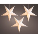 Gwiazda papierowa brokatowa beżowa LED 60 cm - 1