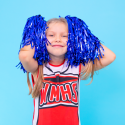 Pompony cheerleaderki niebieskie 2szt zestaw - 2