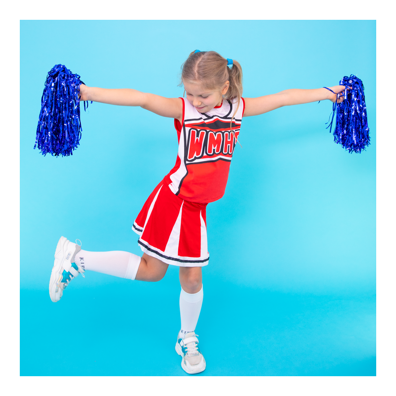 Pompony cheerleaderki niebieskie 2szt zestaw - 5