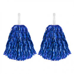 Pompony cheerleaderki niebieskie 2szt zestaw