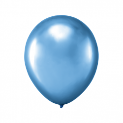 Balony chrom niebieskie średnica10cali 50sztuk - 1