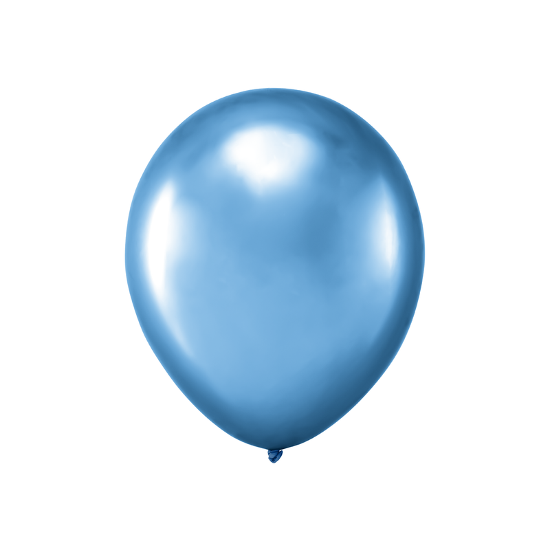Balony chrom niebieskie średnica10cali 50sztuk - 1