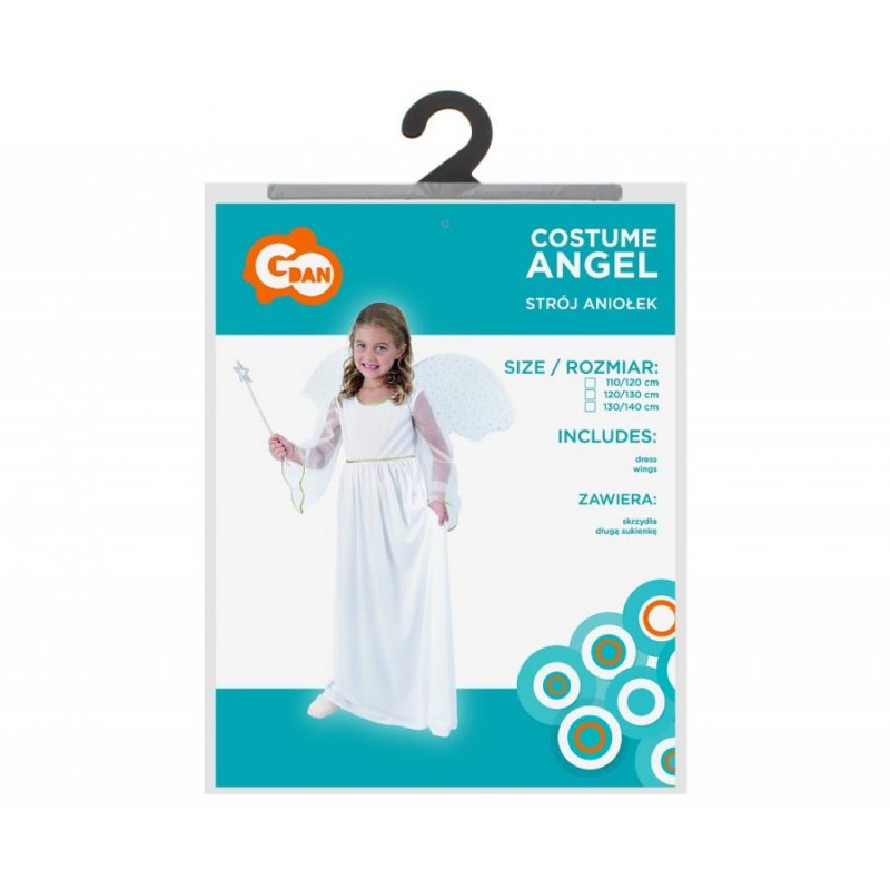 Strój dla dzieci Aniołek skrzydła sukienka 120-130 - 3