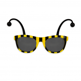 Okulary w kształcie pszczółki czółka żółte czarne - 1