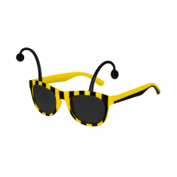 Okulary w kształcie pszczółki czółka żółte czarne - 2