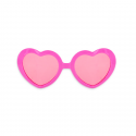 Okulary w kształcie serc jaskrawo różowe 15cm - 1