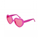 Okulary w kształcie serc jaskrawo różowe 15cm - 2