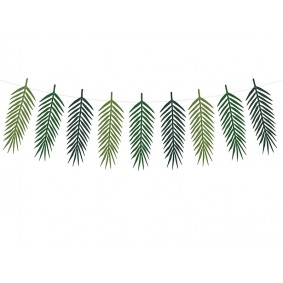 Girlanda papierowa Jungle liście palmy zielone - 1