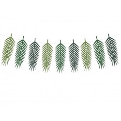 Girlanda papierowa Jungle liście palmy zielone