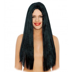 Peruka czarna syntetyczna długie włosy damska - 1