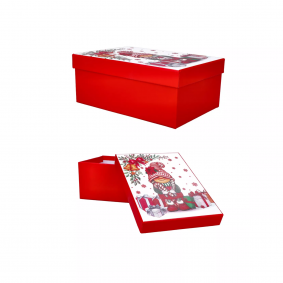 Pudełko ozdobne świąteczne prezentowe Gnom 23cm - 1