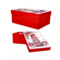 Pudełko ozdobne świąteczne prezentowe Gnom 29cm - 1