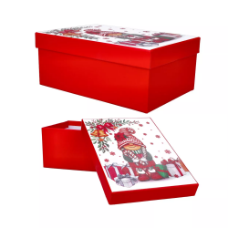 Pudełko ozdobne świąteczne prezentowe Gnom 31cm - 1