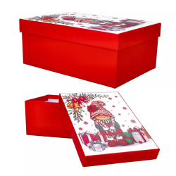 Pudełko ozdobne świąteczne prezentowe Gnom 35cm - 1