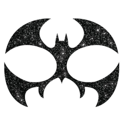 Maska nietoperz Batman na twarz brokatowa 20cm - 2