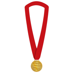 Medal "Król Piwa" naszyjnik złoty czerwona wstążka - 2