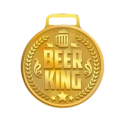 Medal "Król Piwa" naszyjnik złoty czerwona wstążka - 4