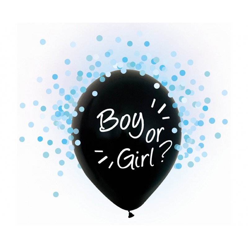 Balony Boy Or Girl niebieskie konfetti 4 szt - 1