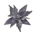 Sztuczny kwiat gwiazda betlejemska szara 29cm - 2