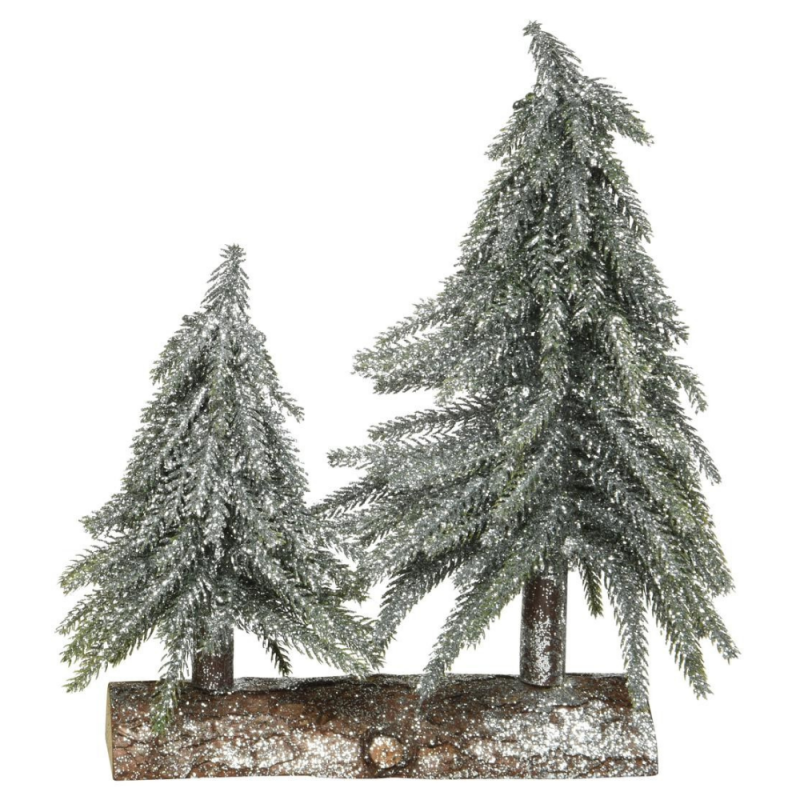 Mini drzewka choinki brokatowe złota srebrna 28cm - 4