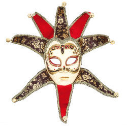 Maska wenecka ozdobna kobieta karnawałowa 66cm - 1