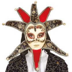 Maska wenecka ozdobna kobieta karnawałowa 66cm - 2