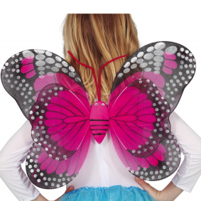 Skrzydła motyla monarchy różowe z czółkami 50cm - 1