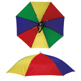 Czapka parasolka kolory tęczy na imprezę 55cm - 1