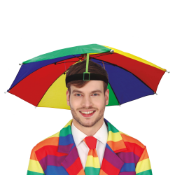 Czapka parasolka kolory tęczy na imprezę 55cm - 2