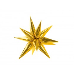Balon foliowy Gwiazda 3D złota sylwestrowa 70cm - 1