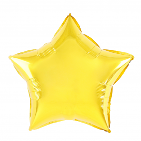 Balon foliowy Gwiazda złota metaliczna 45 cm - 1