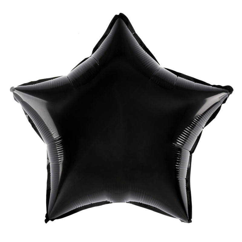 Balon foliowy Gwiazda czarna metaliczna 45cm - 1
