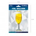 Balon foliowy kieliszek szampana Cheers żółty 99cm - 2