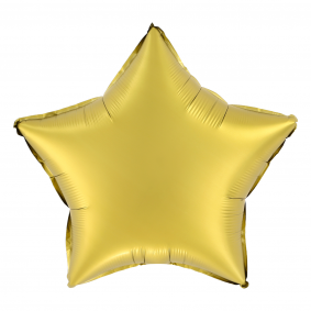 Balon foliowy Gwiazda matowa złota ozdobny 45 cm - 1