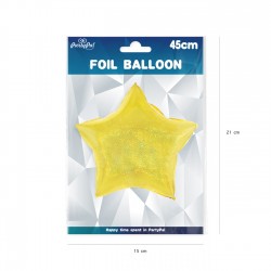 Balon foliowy Gwiazda holograficzna złota 45cm - 2