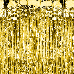 Kurtyna imprezowa z połyskującej folii złota 250cm - 2