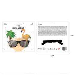 Okulary dziecięce tropikalne palma flaming czarne - 3