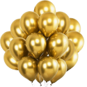 Balony lateksowe glossy złoto metalik 30cm 10szt - 1