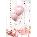 Balon foliowy w kształcie serca pastelowy róż - 5