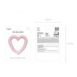 Balon foliowy serce różowe ramka do zdjęć ozdoba - 2
