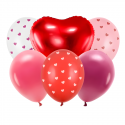 Zestaw balonów na walentynki balony serca czerwone - 1