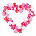 Girlanda balonowa serce różowe z balonów DIY - 1