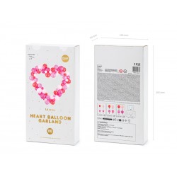 Girlanda balonowa serce różowe z balonów DIY - 2