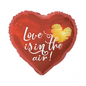 Balon foliowy serce czerwony Miłość w powietrzu - 1