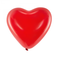 Balony lateksowe serca na walentynki czerwone x6 - 2