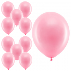 Balony lateksowe pastelowe różowe 30 cm 10szt