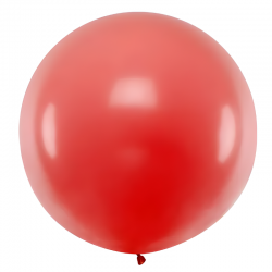 Balon okrągły lateksowy kula czerwony duży 1m - 1