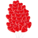 Balony lateksowe czerwone serca Walentynki 100szt - 3